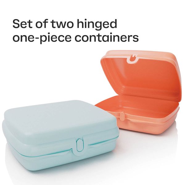 Tupperware® Sandwich Keepers - 2 Easy-Open Lunch Boxes for Kids - Image 2