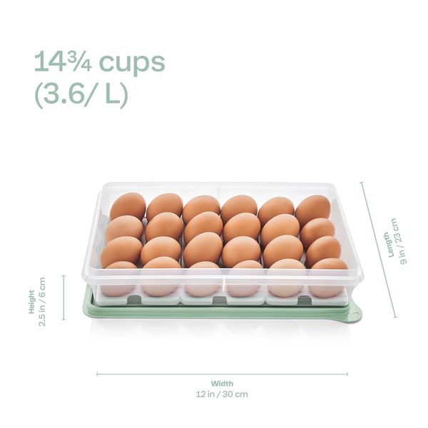 Tupperware® Snack-Stor® Large Storage Container with 3 Egg Tray Insert - Image 3