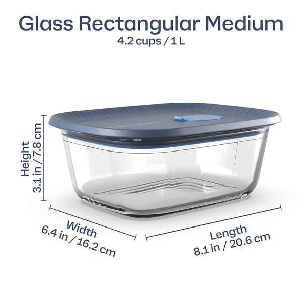 Tupperware Voila™ Glass Food Storage Container | Rectangular Medium - Image 3