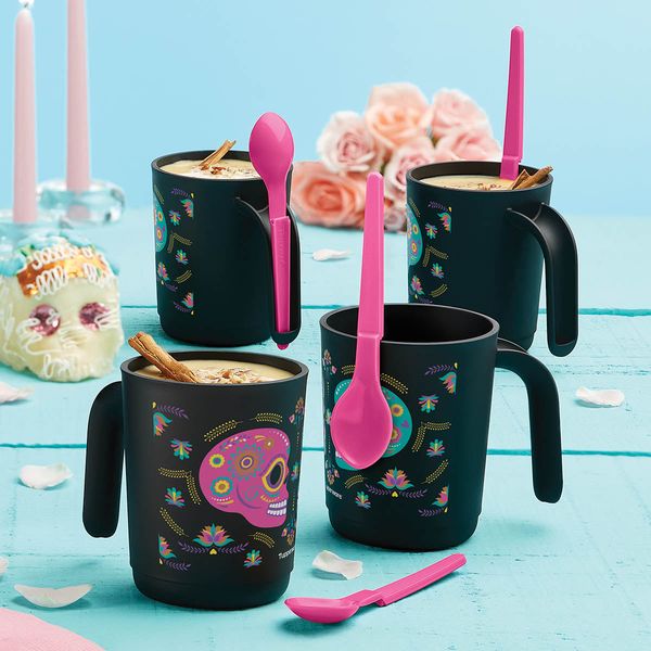 Tupperware® Dia De Los Muertos Mug Set with Hang-On Spoons | Set of 4 - Image 2