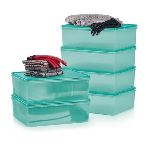 Tupperware® Large Storage Tote | Set of 6, 5.5 gal/21 L Home Organizer